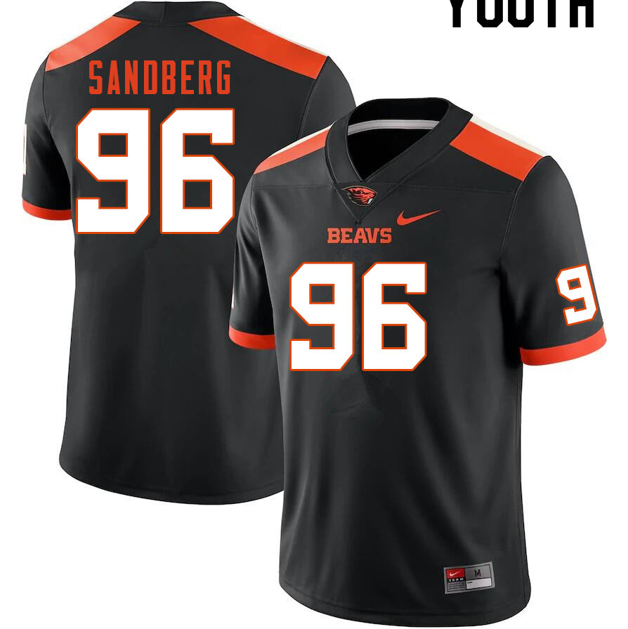 Youth #96 Simon Sandberg Oregon State Beavers College Football Jerseys Sale-Black